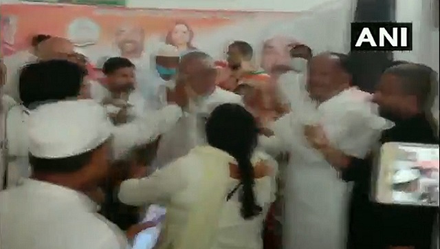 Congress expels two members for 'indiscipline' after woman party worker roughed up at meeting in UP's Deoria Congress expels two members for 'indiscipline' after woman party worker roughed up at meeting in UP's Deoria