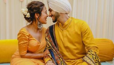 Neha Kakkar, Rohanpreet Singh share pictures from Haldi ceremony; Neena Gupta, Gauahar Khan congratulate couple