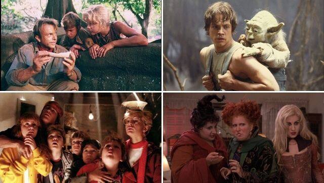 (Clockwise from left) Jurassic Park