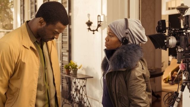 Regina King on sets of her directorial One Night In Miami