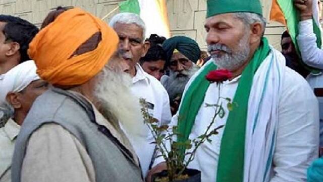 BKU leader Rakesh Tikait with other farmers participated in a plantation drive as part of their protest against the Centre’s farm laws. PTI