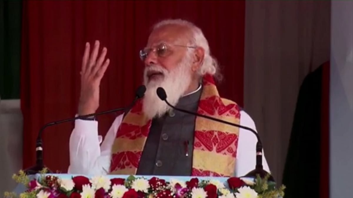 Foreigners conspiring to malign India's image, says Narendra Modi at Assam, Bengal rallies; launches key projects