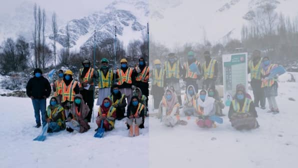 Central to disaster relief efforts in Pakistan's mountain villages, women scale heights with rescue teams