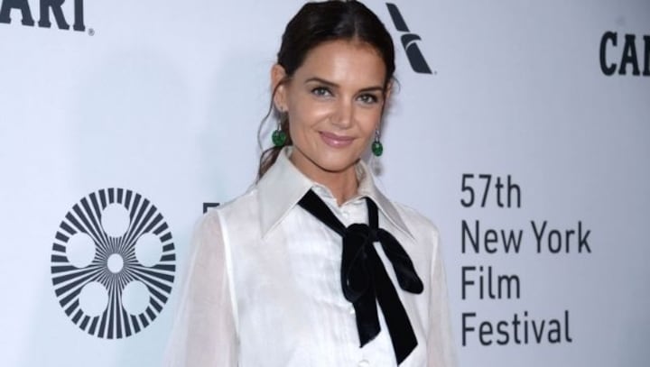 Katie Holmes Reveals How Her Viral Cashmere Bra Moment Happened