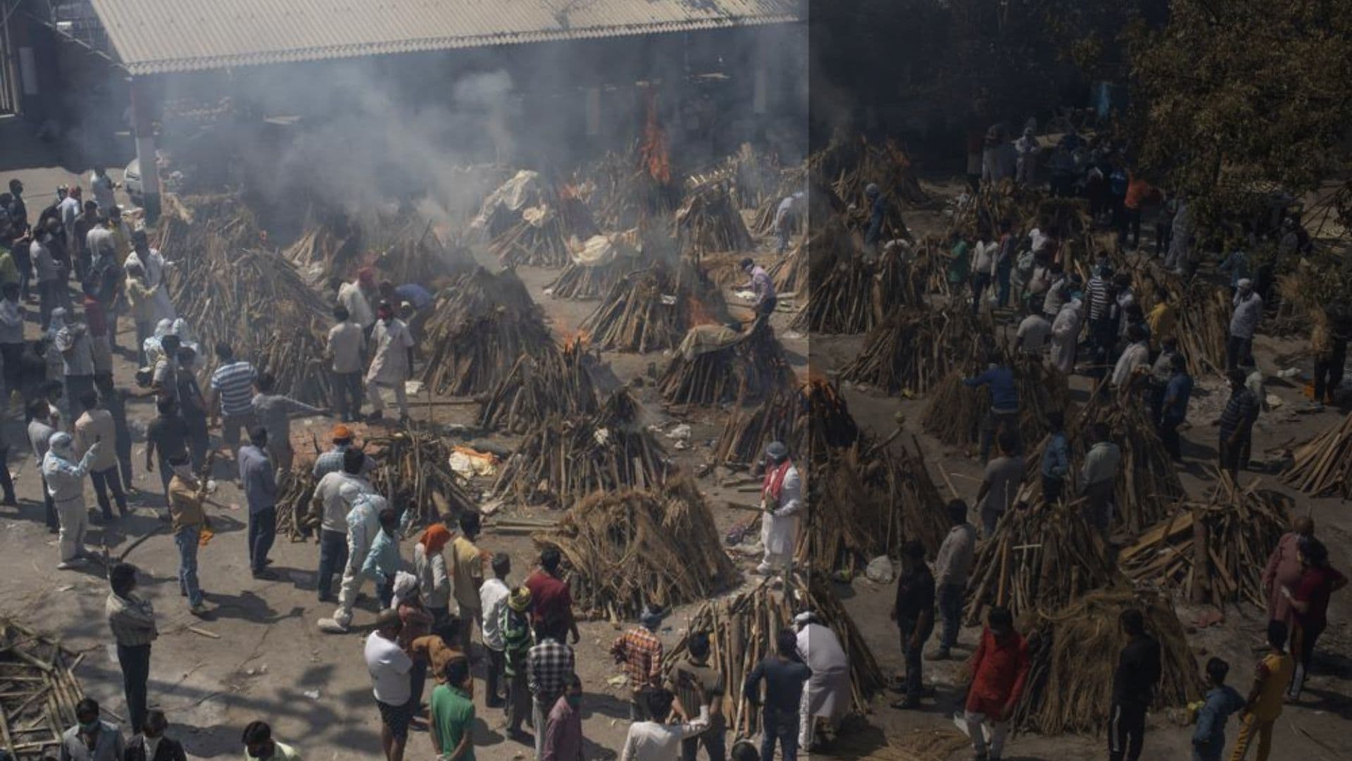 Les bûchers funéraires de masse présentent un portrait effrayant de la flambée des cas de COVID-19 en Inde