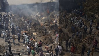 Mass funeral pyres present a chilling portrait of India's surge in COVID-19 cases