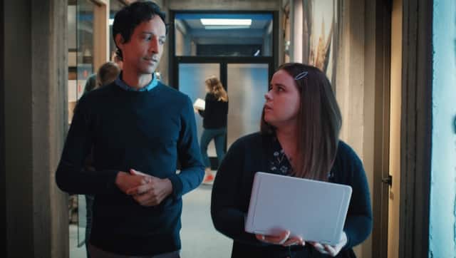 Danny Pudi and Jessie Ennis in Mythic Quest Season 2