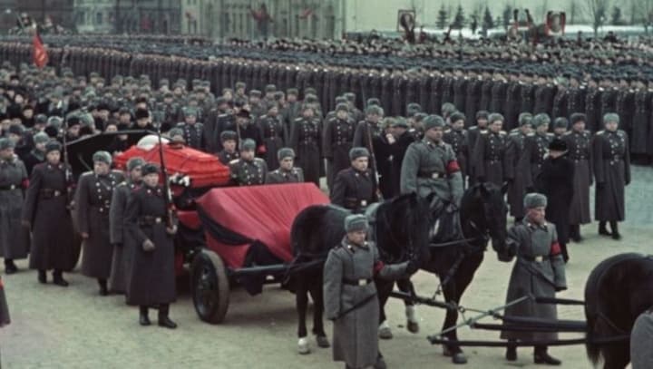 Sergei Loznitsa’s State Funeral, streaming on MUBI, is a hypnotic postmortem of Stalin’s personality cult
