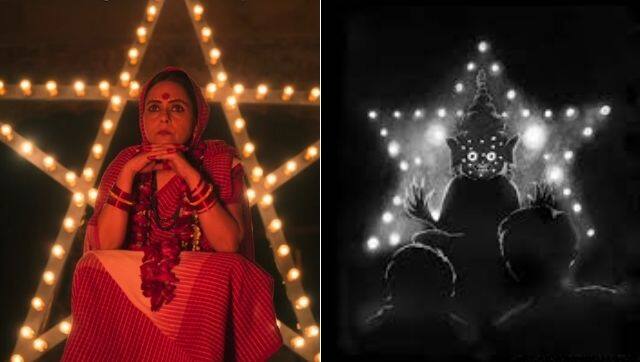 Left: Still from Spotlight. Right: Still from Goopy Gyne Bagha Byne
