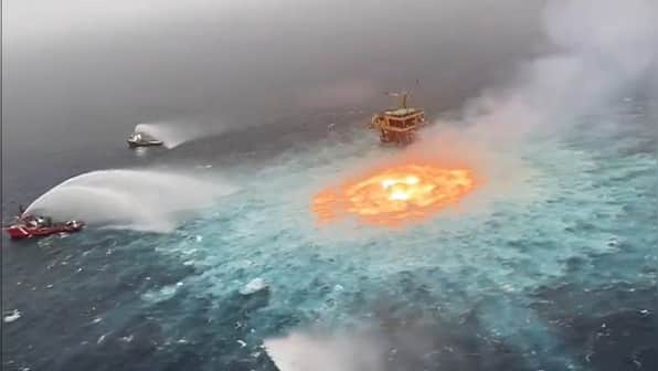 Gulf of Mexico fire: Blaze caused by gas pipeline rupture brought under control
