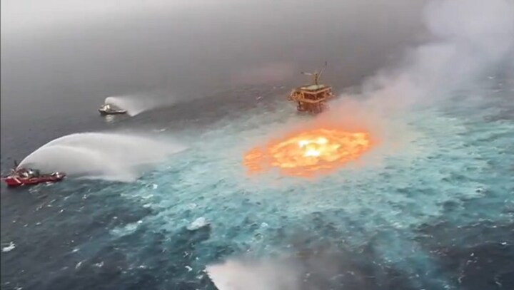 Gulf of Mexico fire: Blaze caused by gas pipeline rupture brought under control