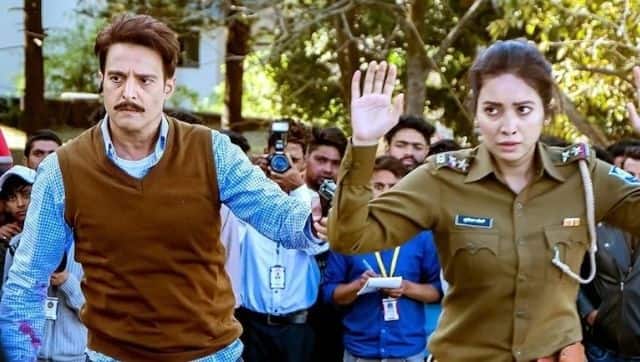 Jimmy Shergill (left) and Asha Negi in a still from Collar Bomb. Image from Twitter