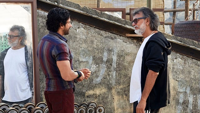 Farhan Akhtar and Rakeysh Omprakash Mehra on the sets of Toofan