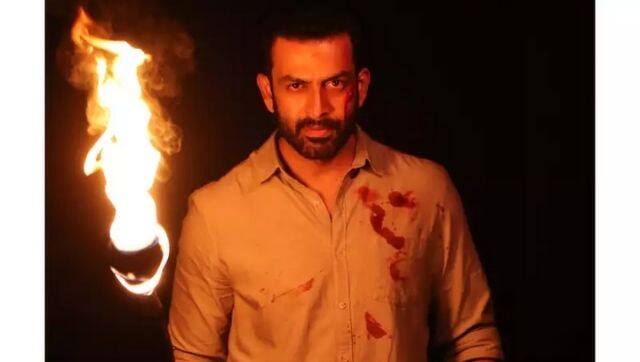 Prithviraj Sukumaran in a still from Kuruthi. Image from Twitter