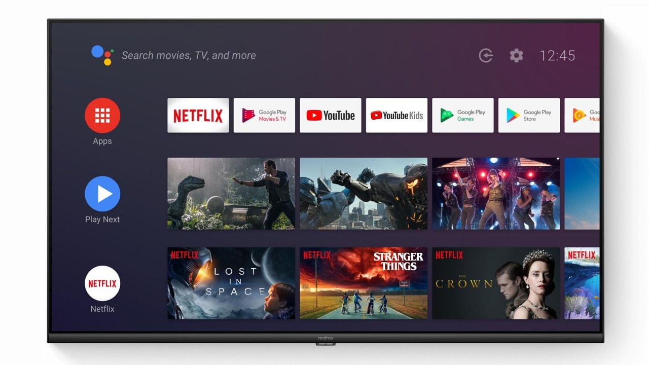 Android TV interface