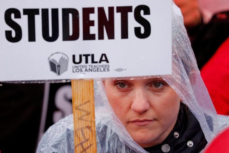 Los Angeles teachers union head aims to resume talks soon as strike stretches to third day