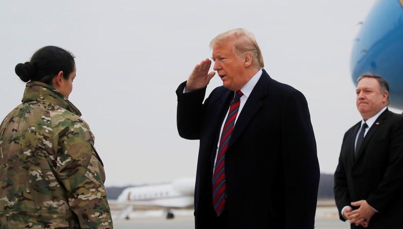 Trump travels to Delaware base to honor four Americans killed in Syria