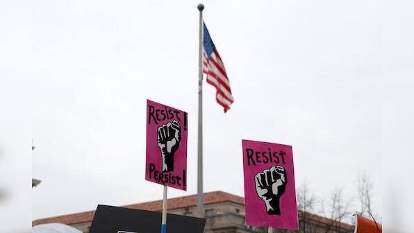 Women march in hundreds of U.S. cities for third straight year