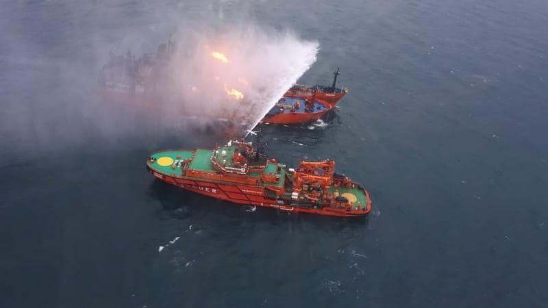 Exclusive Ship in deadly Black Sea blaze was turned away from port over sanctions