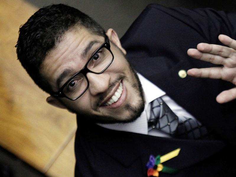 Correction: Brazil's first openly gay congressman quits seat due to threats Correction: Brazil's first openly gay congressman quits seat due to threats