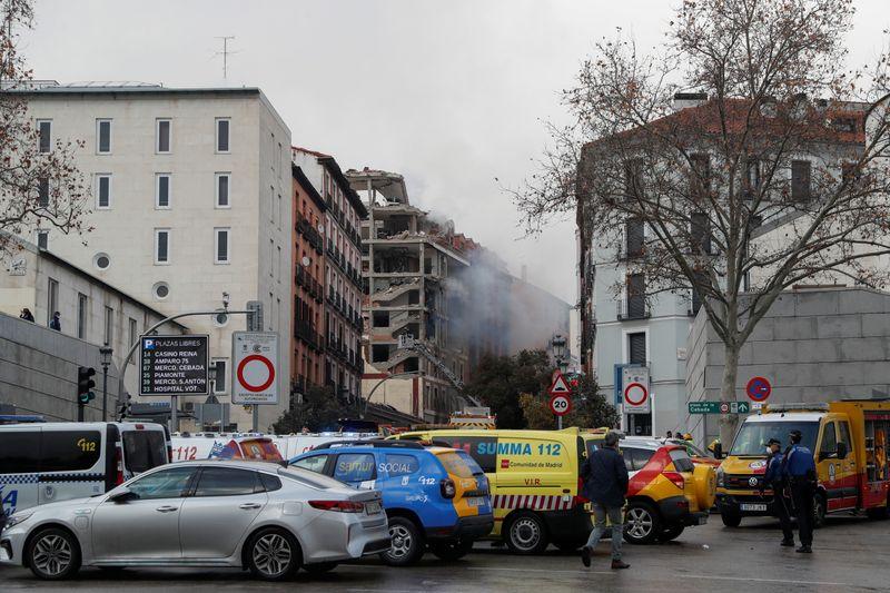 At least three dead after blast wrecks building in central Madrid