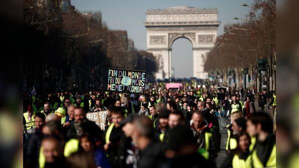 French 'yellow vests' marching for everyone, protester says as support falls