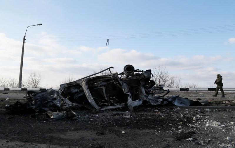 Two killed after minibus hits landmine near east Ukraines Donetsk