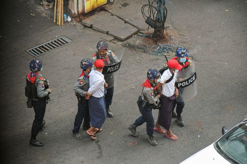 Myanmar police launch most extensive crackdown; hundreds arrested Myanmar police launch most extensive crackdown; hundreds arrested