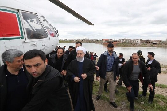 President Rouhani inspects flood damage in northern Iran President Rouhani inspects flood damage in northern Iran