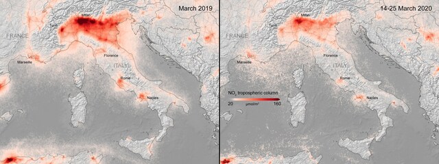 Air pollution plunges in European cities amid coronavirus lockdown - satellite data Air pollution plunges in European cities amid coronavirus lockdown - satellite data