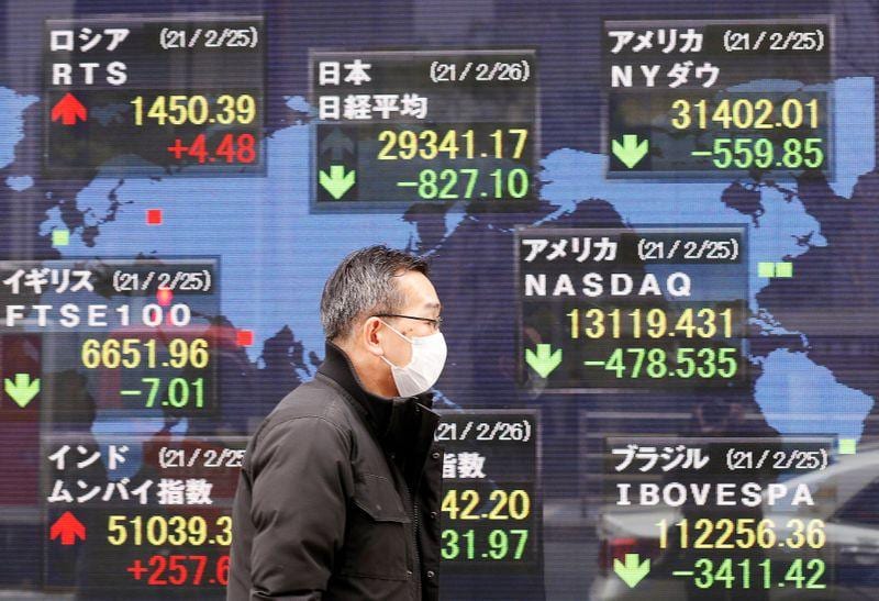 Asia shares dollar look to US infrastructure spree