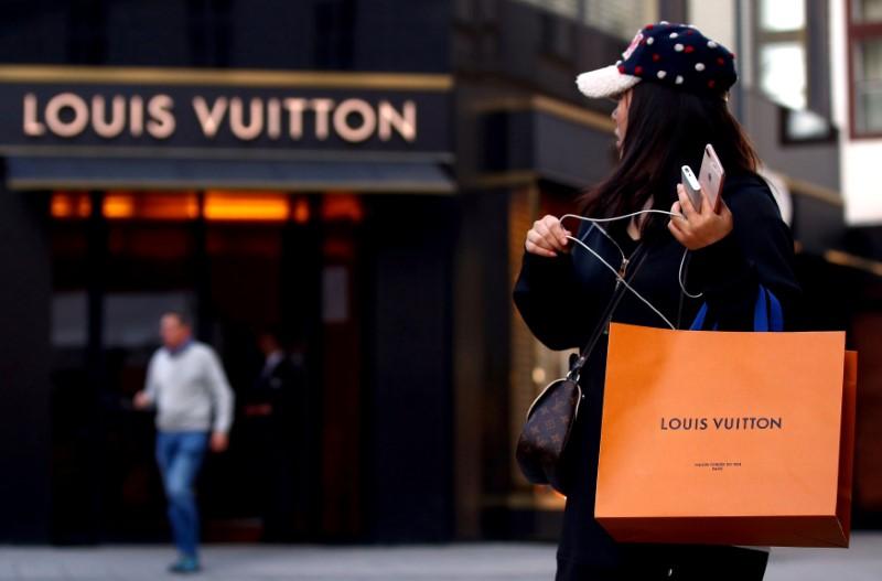 April 9, 2019 - Hong Kong, China - Louis Vuitton brand logo seen