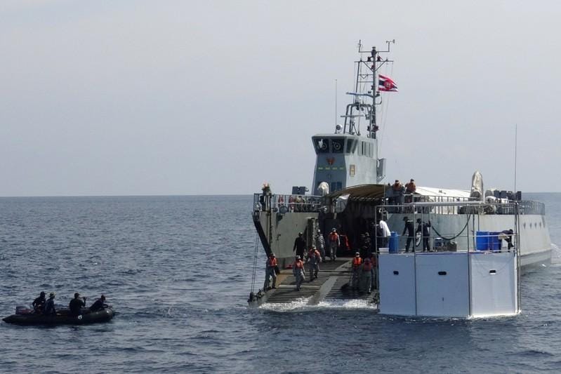 Thai navy tows floating home of fugitive US seasteader
