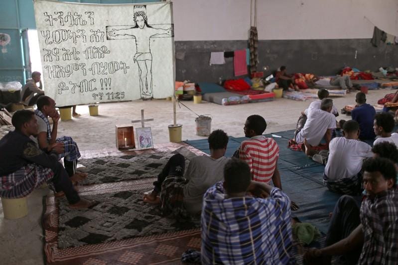 Detention centre opened but migrants too frightened to leave as war reaches Tripoli