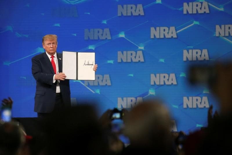 Trump pulling US out of UN arms treaty heeding NRA