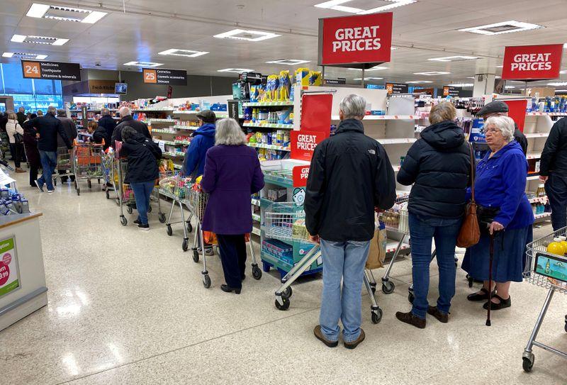 Britains supermarkets wrestle with coronavirus demand conundrum