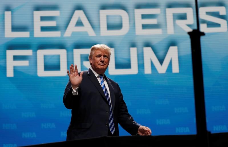 Anger in the UK and France over Trump's NRA speech