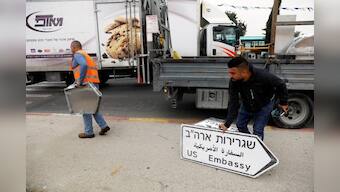 U.S. Embassy road signs go up in Jerusalem