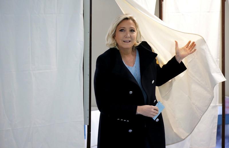 Exit polls show France's far-right on top in EU vote in France Exit polls show France's far-right on top in EU vote in France