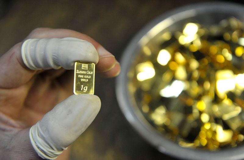 Gold eases as economies reopen hopeful investors take on more risk