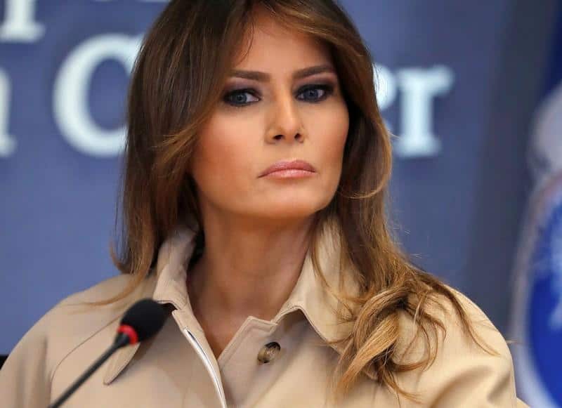 U.S. first lady Melania Trump makes first public appearance in weeks