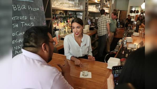 U.S. Rep. Ocasio-Cortez returns to bartending to promote fair wages