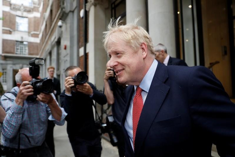 UK PM candidate Boris Johnson avoids questions about police visit