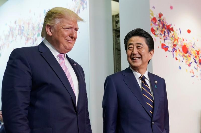 Trump says to talk trade with Japanese leader Abe at G20
