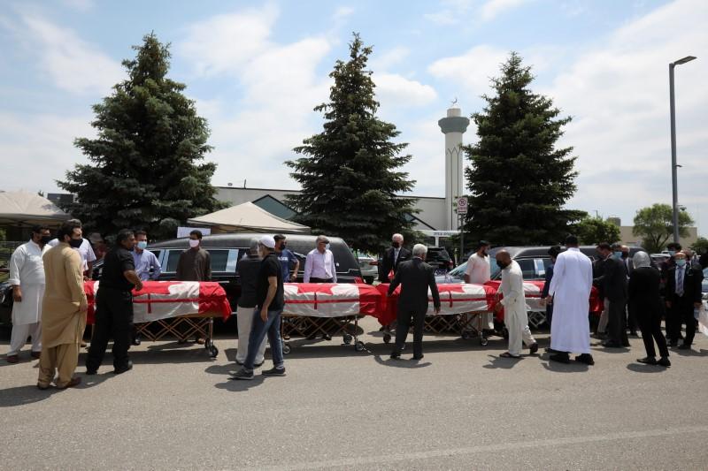 Hundreds take part in funeral of Canadian Muslim family killed in truck  attack-World News , Firstpost