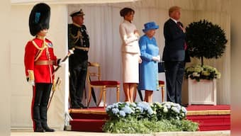 Donald Trump meets Britain's Queen Elizabeth at Windsor Castle