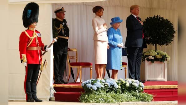 Donald Trump meets Britain's Queen Elizabeth at Windsor Castle