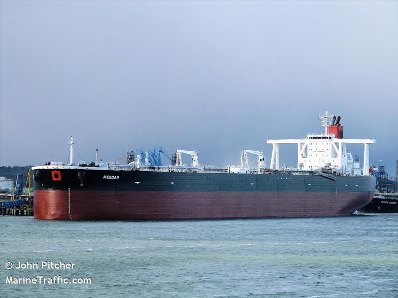 Oil tanker Mesdar changes direction again heads back into Gulf  Refinitiv
