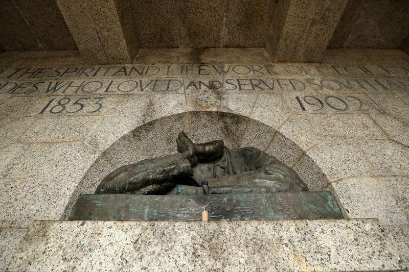 Head of Cecil Rhodes gouged off Cape Town monument