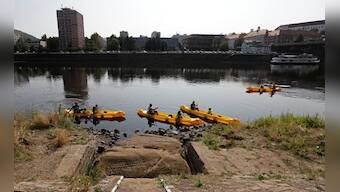 Drought uncovers once-dreaded 'Hunger Stones' in Czech river